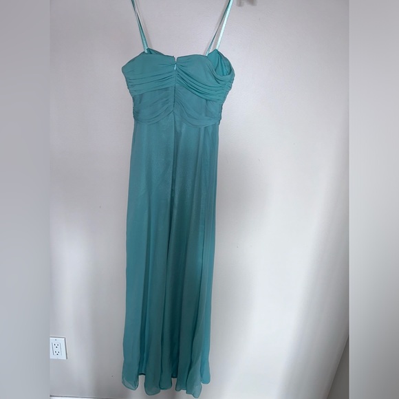 100% silk dress BCBG Max Azria xxsmall BCBG Teal Prom/Gown Dress - Picture 4 of 6